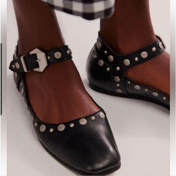 Free People Mystic Mary Janes Black Size 39.5 - Picture 5 of 10